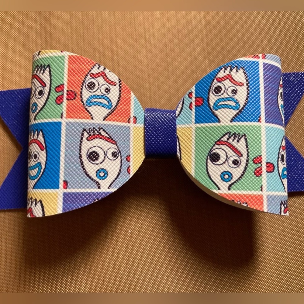 Toy Story’s Forky Handmade Hair Bow with French Barrette